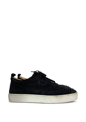Christian Louboutin Pre-Owned Happyrui Spikes suede sneakers - Black