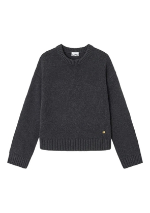 GANNI dropped-shoulders sweater - Grey