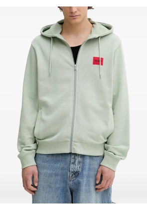 HUGO zip-fastening hoodie - Green