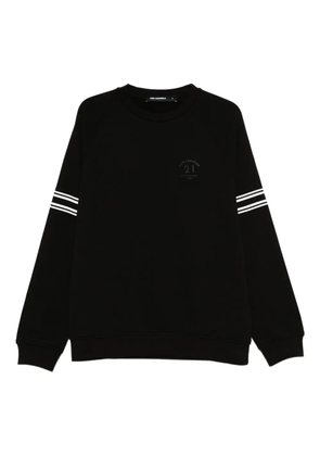 Karl Lagerfeld stripe-detail cotton sweatshirt - Black