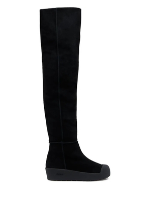 Bally over-the-knee curling boots - Black