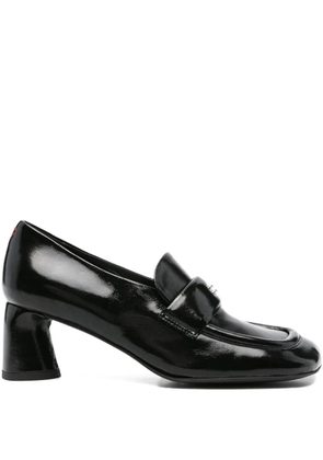 Halmanera 55mm leather-upper block-heel loafers - Black
