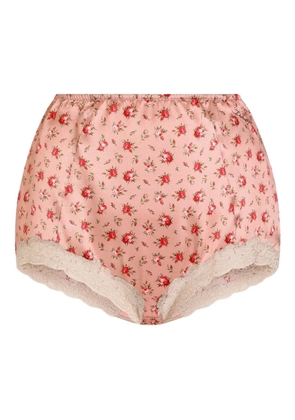 Dolce & Gabbana floral lace briefs - Pink