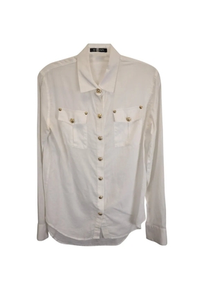 Balmain Pre-Owned gold button patch-pocket shirt - White