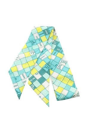 Hermès Pre-Owned 2000s Bolduc Au Carre ribbon scarf - Green