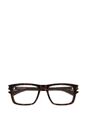 Saint Laurent Eyewear rectangle-frame glasses - Brown