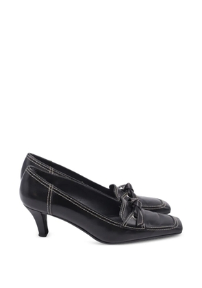 Stuart Weitzman bow square-toe heeled pumps - Black
