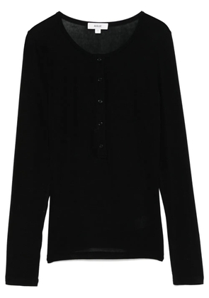AGOLDE Faustine Henley T-shirt - Black