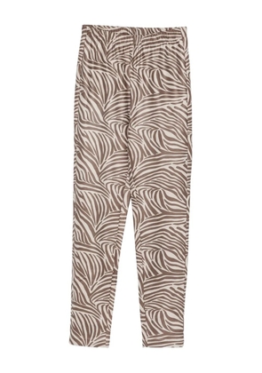 Mes Demoiselles Seara zebra-print trousers - Black