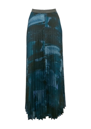 Weekend Max Mara pleated abstract print skirt - Black