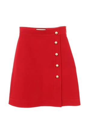 Gucci Pre-Owned 2010s pearl buttons mini skirt - Red