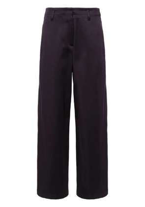 Forte Forte straight-leg cotton-blend trousers - Blue