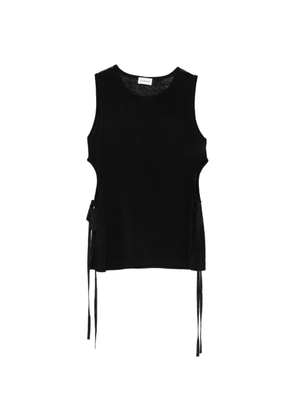 P.A.R.O.S.H. side-tie top - Black