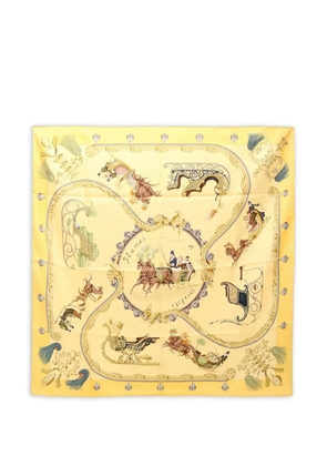 Hermès Pre-Owned 2010s Plumes Grelots scarf - Yellow