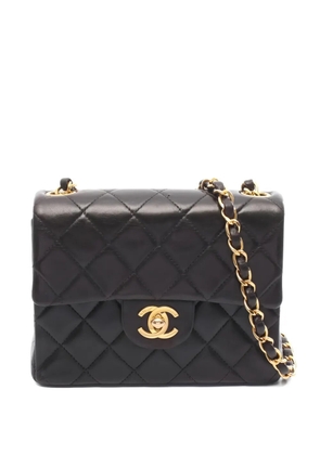 CHANEL Pre-Owned mini quilted chain-strap satchel bag - Black