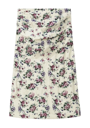 Tory Burch printed velvet midi skirt - Neutrals