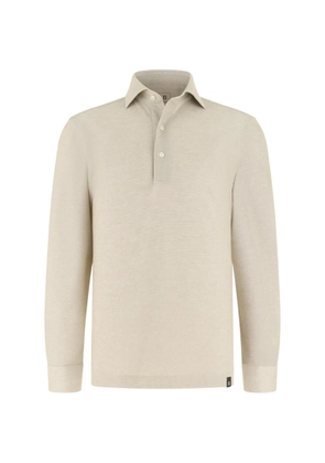 Boggi Milano long-sleeve jersey polo shirt - Neutrals