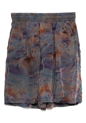 Stain Shade graphic-print shorts - Brown