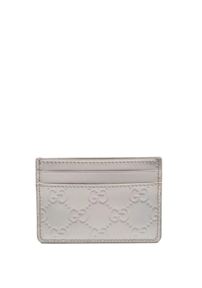 Gucci Pre-Owned 2016-2026 Patent Guccissima card holder - Silver