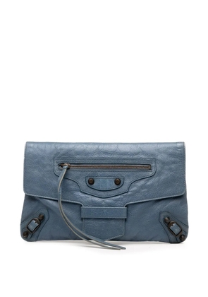 Balenciaga Pre-Owned 2005-2025 Lambskin Motocross Classic City clutch bag - Blue