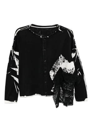 Y's printed top - Black