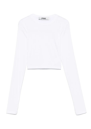 PNK long-sleeved cropped top - White