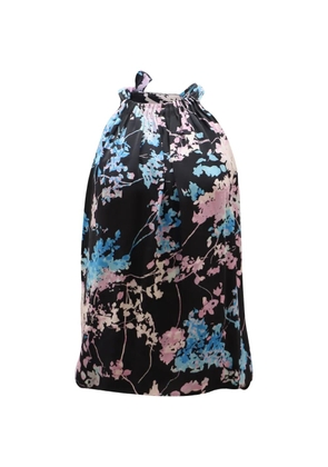 Diane Von Furstenberg Vintage floral gathered halter top - Black