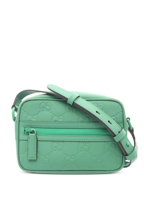 Gucci Pre-Owned 2010s Rubber Effect Mini embossed shoulder bag - Green