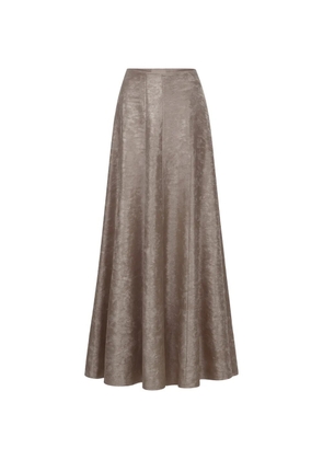 AZEEZA Soren lamé maxi skirt - Neutrals