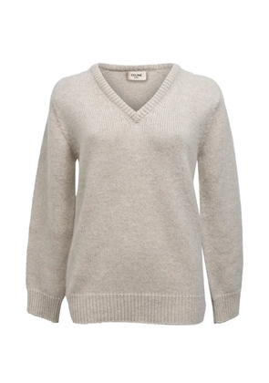 Celine Pre-Owned V-neck cashmere sweater - Neutrals