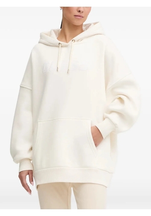 GUESS USA logo-embroidered hoodie - Neutrals