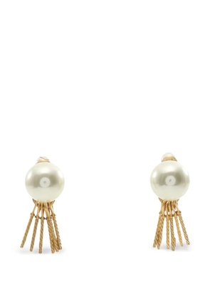 Christian Dior Pre-Owned 10s J'Adior key-detail earrings - White