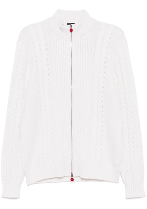 Kiton cable-knit cashmere cardigan - Neutrals