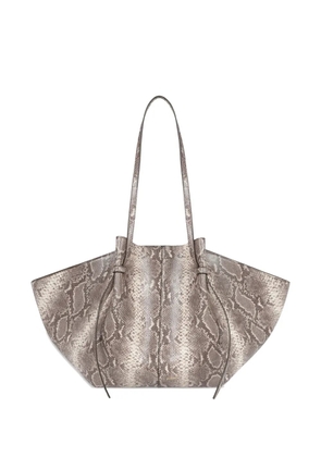 Yuzefi large Mochi leather shoulder bag - Grey