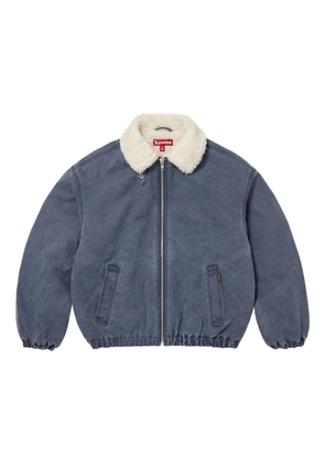 Supreme sherling lined bomber jacket - Blue