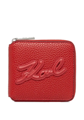 Karl Lagerfeld leather wallet - Red