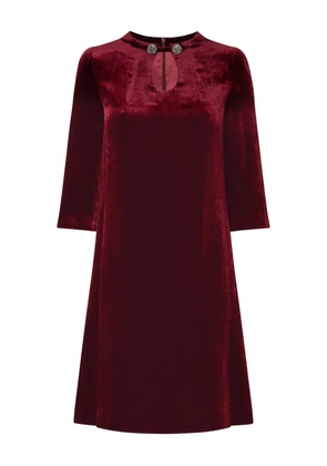 JANE Whisper keyhole mini dress - Red