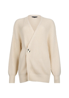 LIU JO rib knit button cardigan - Neutrals