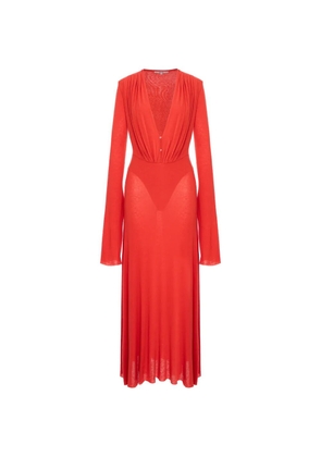 MANURÍ Suki long-sleeve maxi dress - Red
