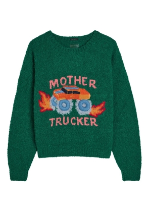 MOTHER truck-print sweater - Green