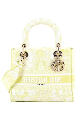 Christian Dior Pre-Owned Lady D-Lite Bag Embroidered Canvas Medium satchel - Yellow