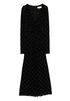 NISSA polka-dot midi dress - Black
