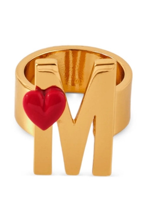 Moschino heart letter ring - Gold
