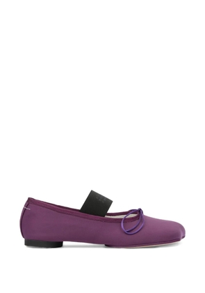 MM6 Maison Margiela Anatomic Numeric bow-detail ballet flats - Purple