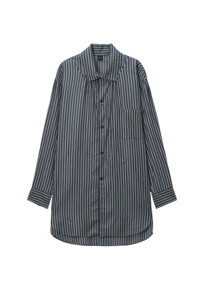 Y's striped chest-pocket shirt - Grey
