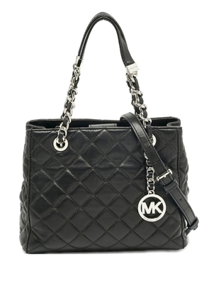 Michael Kors Susannah quilted leather tote bag - Black