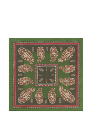 ETRO paisley pocket square - Green