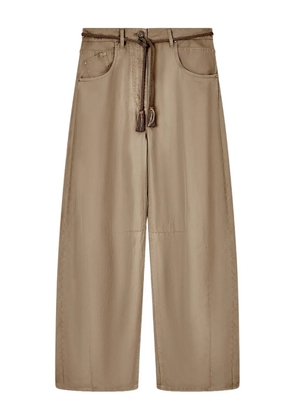 Giorgio Armani rope belt trousers - Brown