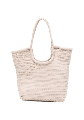 DRAGON DIFFUSION woven braided tote bag - Neutrals