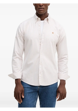 BOSS striped logo shirt - White